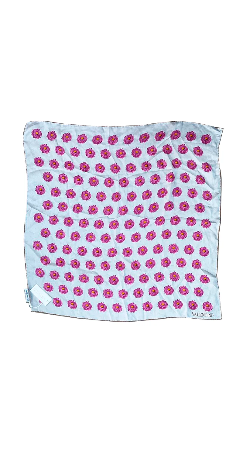 VALENTINO Pañuelo Floreado Rosa