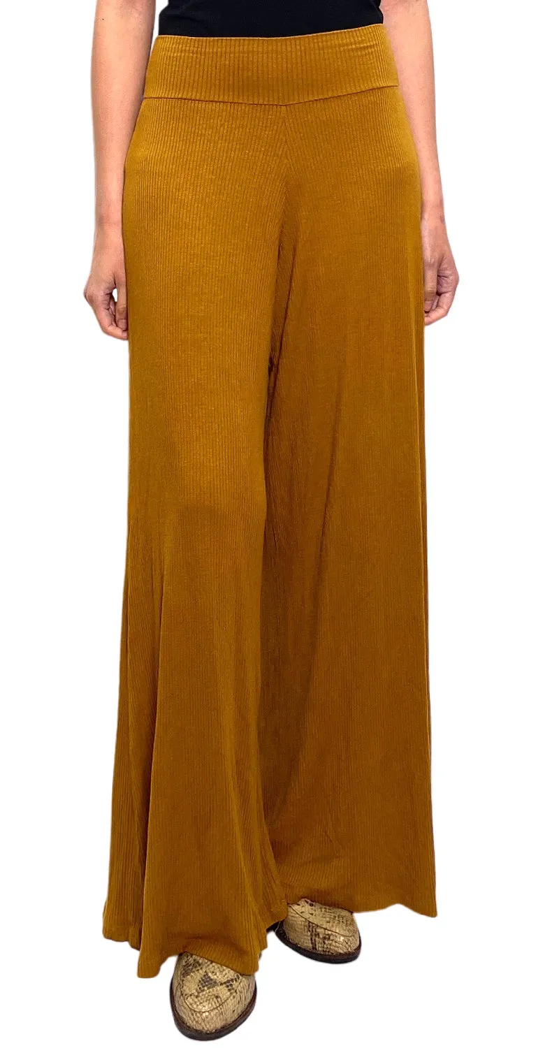 VERONICA MEYER Set Pantalón y Kimono Tejido Mostaza