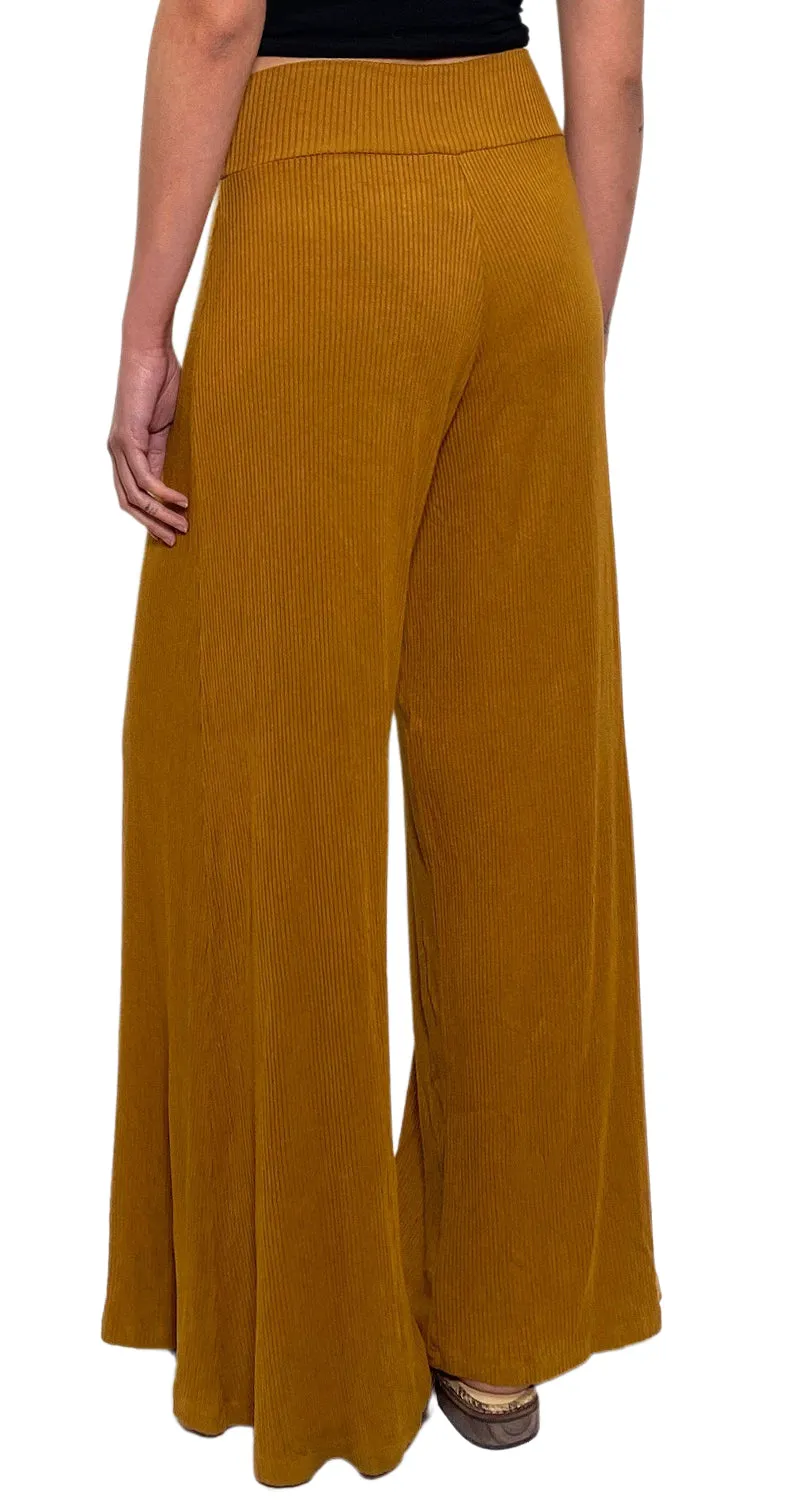 VERONICA MEYER Set Pantalón y Kimono Tejido Mostaza