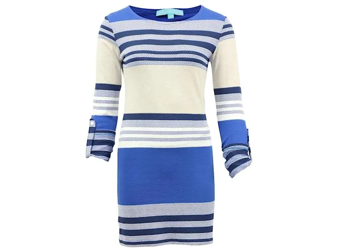 VESTIDO A RAYAS Melissa Odabash en viscosa azul 