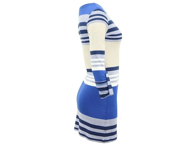 VESTIDO A RAYAS Melissa Odabash en viscosa azul 