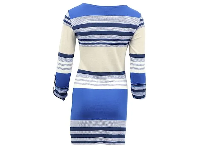 VESTIDO A RAYAS Melissa Odabash en viscosa azul 