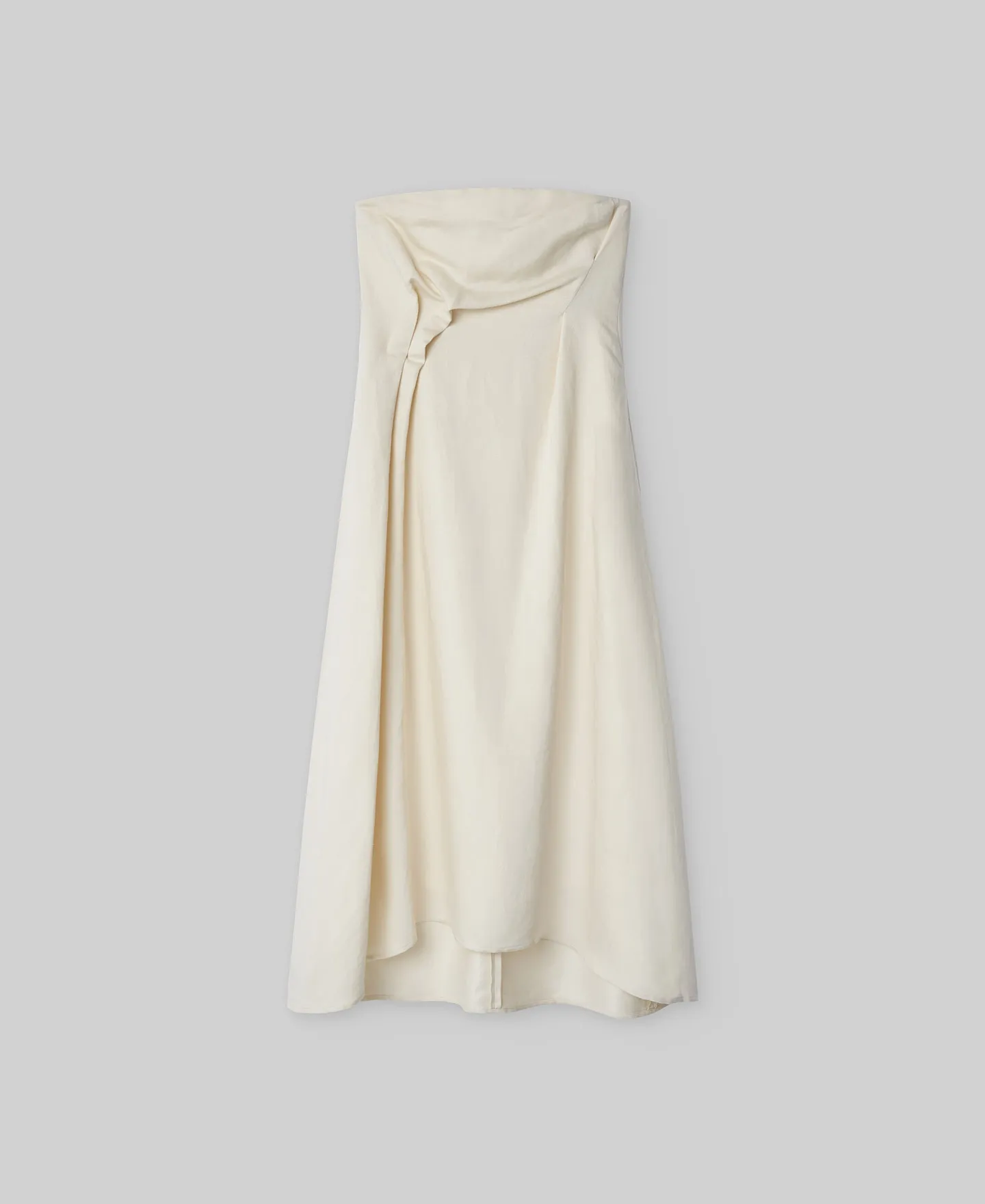 Vestido tejido de lino crudo mujer
