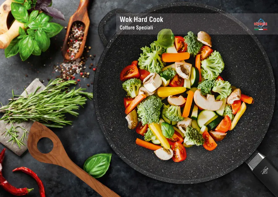 Wok de aluminio línea Hard Cook 32cm